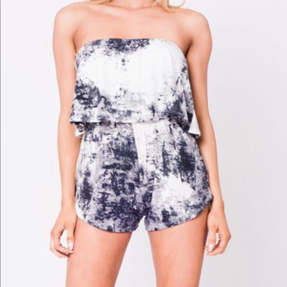 Strapless Woman’s tie dye rompers (A13)